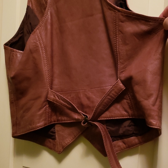 Leather vest brand new Abercrombie vintage look - Picture 4 of 4